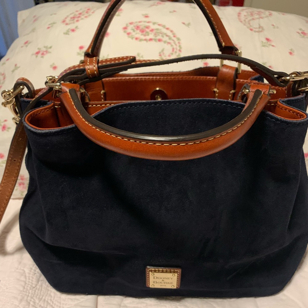 Dooney & Bourke Mini Barlow Suede Navy Blue